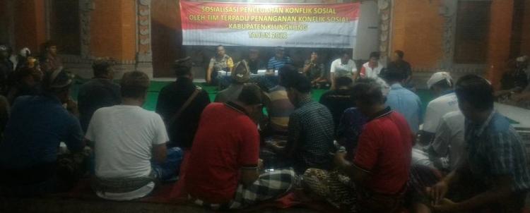 Sosialisasi Pencegahan Konflik di Kacang Dawa