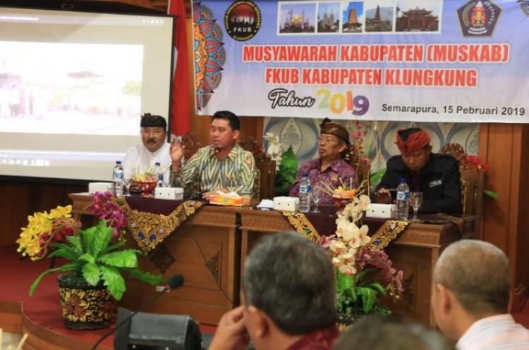 Gelar Muskab, Gusti Warsika Terpilih Jadi Ketua FKUB Klungkung