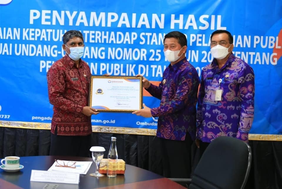 Klungkung Raih Predikat Zona Hijau Kepatuhan Tinggi Standar Pelayanan Publik Tahun 2021 Dengan Nilai Tertinggi di Bali
