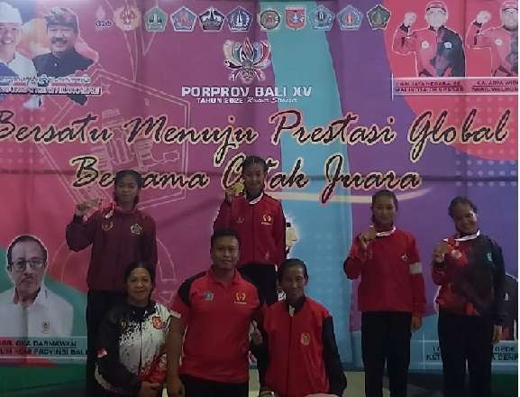 Srikandi Kesbangpol Raih Emas Cabang Silat Porprov Bali XV