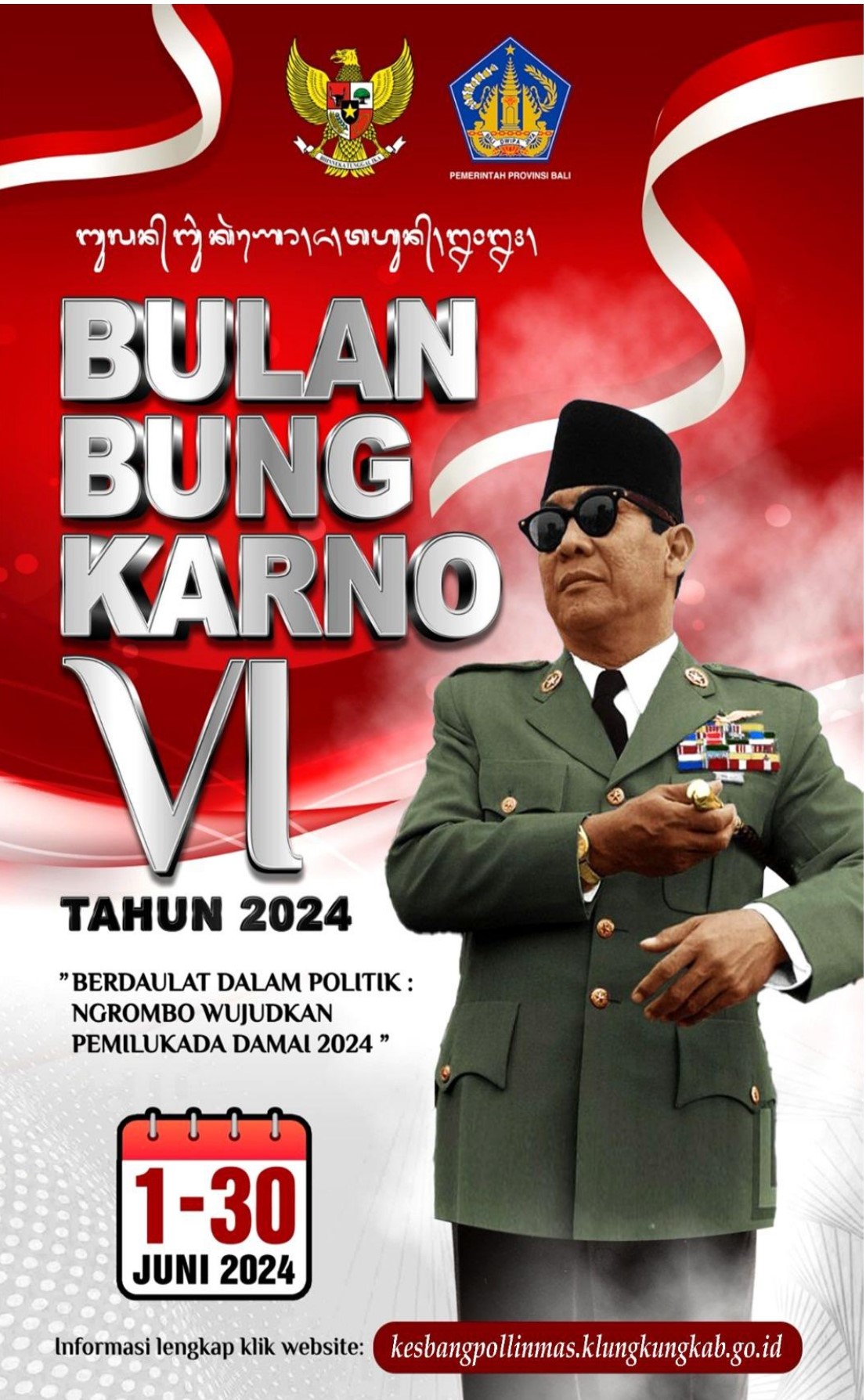 Pemasangan Baliho/Spanduk  Bulan Bung Karno VI  Tahun 2024