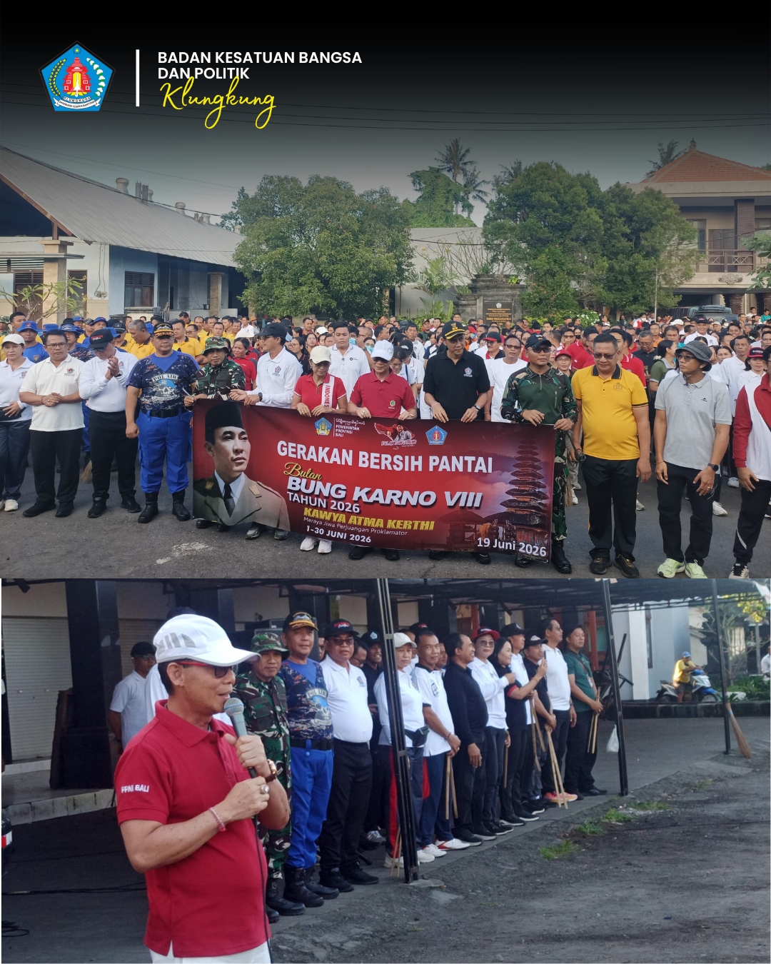 Gerakan Bersih Pantai Meriahkan Pembukaan Bulan Bung Karno VIII Tahun 2026 di Kusamba