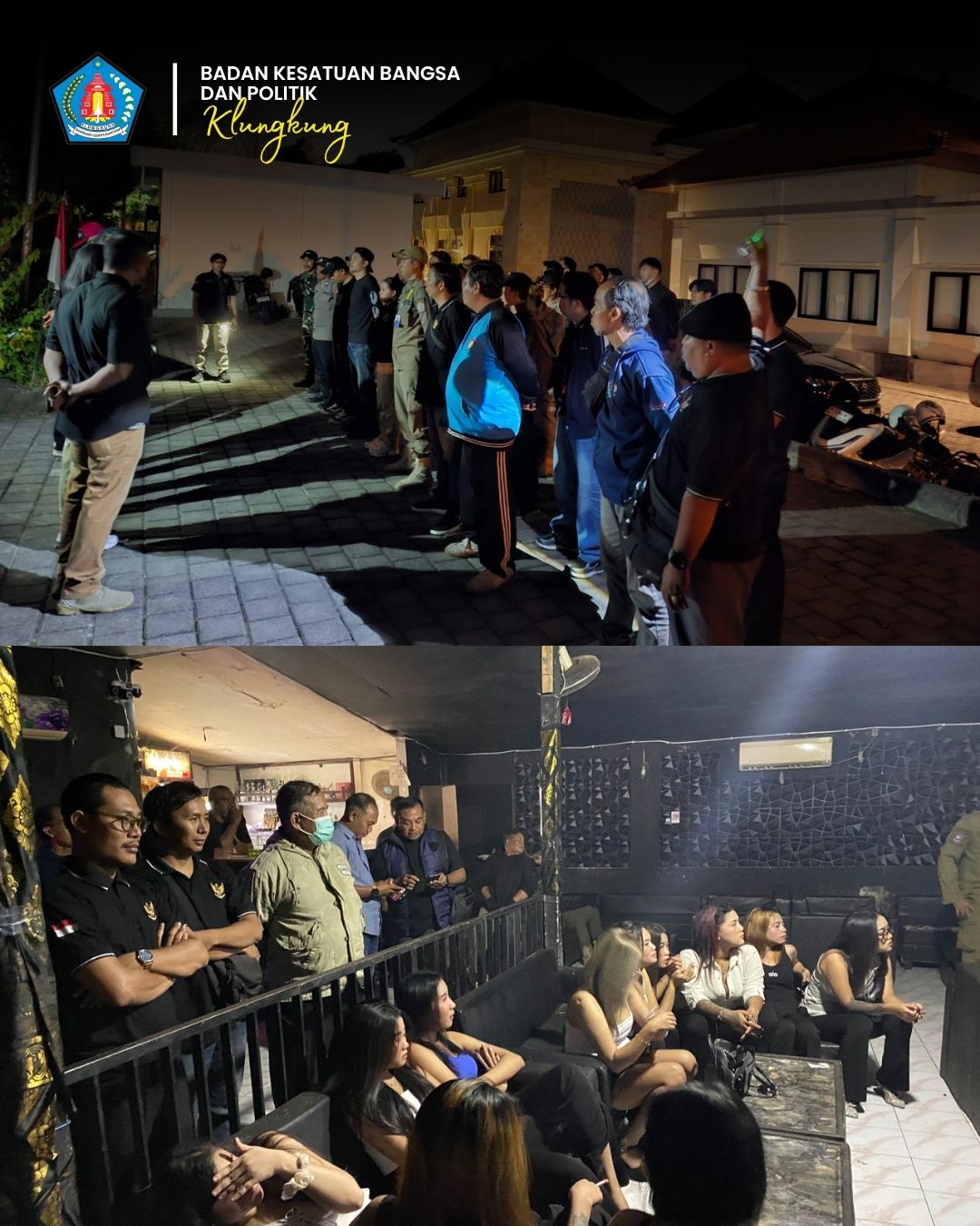 Kesbangpol Klungkung Pimpin Kegiatan Terpadu Pencegahan Penyalahgunaan Narkoba di Tempat Hiburan Malam